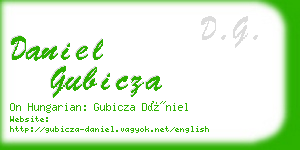 daniel gubicza business card